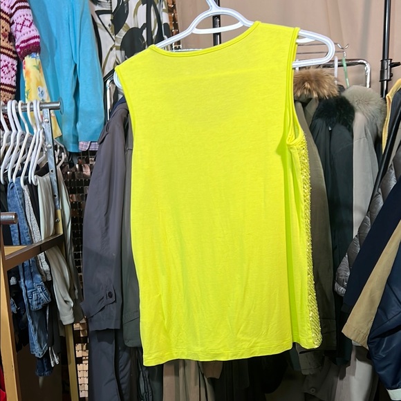Vintage Y2K Lime Green Sequin Tank Top Size Small P2P 18-19 - Picture 8 of 10